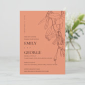 ORANJE REHEARSAL DINER INVITE VAN DE REUST MET ROE BEDANKKAART (Staand voorkant)