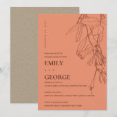 ORANJE REHEARSAL DINER INVITE VAN DE REUST MET ROE BEDANKKAART (Voorkant / Achterkant)