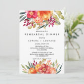 Oranje REHEARSAL DINNER Wedding Kaart (Staand voorkant)