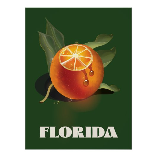 Oranje reisposter Florida Perfect Poster (Voorkant)