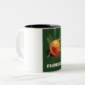 Oranje reisposter Florida Tweekleurige Koffiemok (Voorkant links)