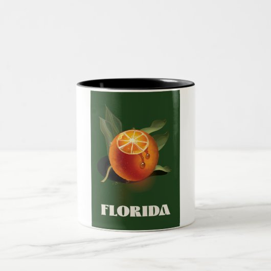 Oranje reisposter Florida Tweekleurige Koffiemok (Center)
