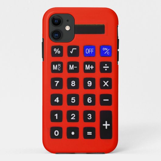 Oranje rekenmachine Case-Mate iPhone case (Achterkant)