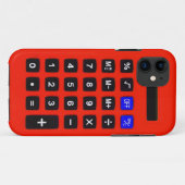 Oranje rekenmachine Case-Mate iPhone case (Achterkant (horizontaal))