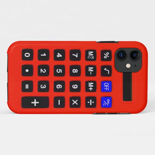 Oranje rekenmachine Case-Mate iPhone case (Achterkant (horizontaal))