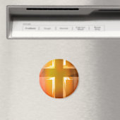 Oranje religieus kruis magneet (Insitu (Vaatwasser))