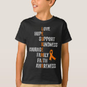 Oranje remmer  Aml Leukemie Awar T-shirt (Voorkant)