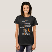 Oranje remmer  Aml Leukemie Awar T-shirt (Voorkant volledig)