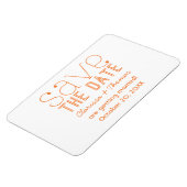 Oranje rendy Typografie sparen de Magnet van de Da Magneet (Linkerzijde)