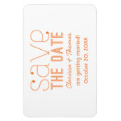 Oranje rendy Typografie sparen de Magnet van de Da Magneet (Verticaal)