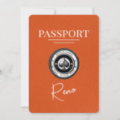 Oranje Reno Paspoort Bewaar de datum Save The Date (Voorkant)