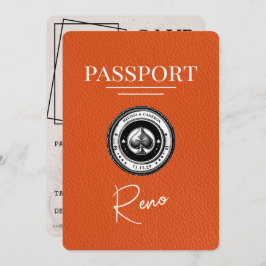 Oranje Reno Paspoort Bewaar de datum Save The Date