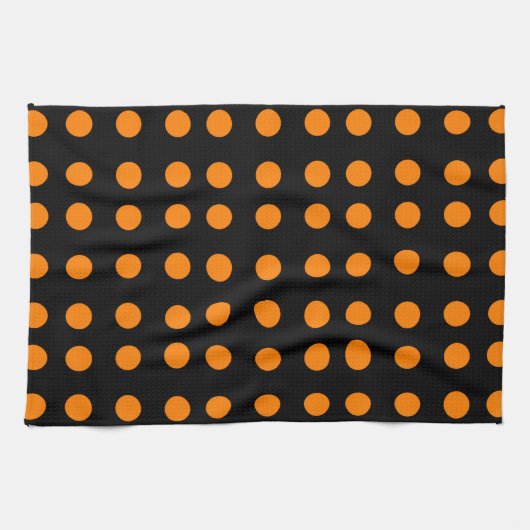 Oranje repetitieve Stippen Theedoek (Horizontaal)