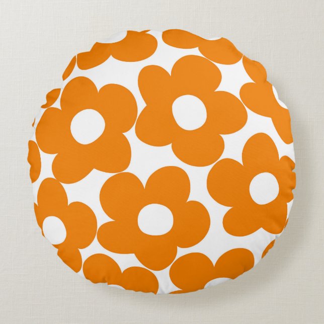 Oranje represdagen #1 #decor #art rond kussen (Voorkant)