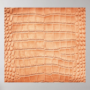 Oranje Reptielleer Textuur Ontwerp Poster