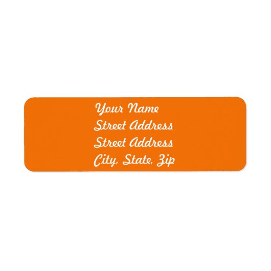 Oranje retouradressticker etiket (Voorkant)