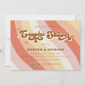 Oranje Retro 70s-paar — stelletschotel Kaart (Voorkant)