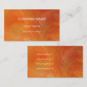 Oranje Retro Abstract schilderen 12 Visitekaartje (Voorkant / Achterkant)