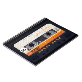 Oranje retro Audiotape 50e verjaardag GuestBook NB Notitieboek