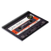 Oranje retro Audiotape 50e verjaardag GuestBook NB Notitieboek (Linkerzijde)
