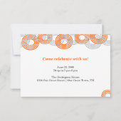 Oranje Retro Big Numbers 3-foto Afstuderen Kaart (Achterkant)