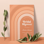 Oranje Retro Boho Rainbow Peach Vrijgezellenfeest Kaart