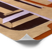 Oranje Retro Cirkels Abstract Poster (Hoek)