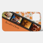 Oranje Retro Daisy 4 Foto Paard Collage Naam Case-Mate iPhone Case (Achterkant (horizontaal))