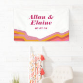 Oranje Retro Groovy 70's Gastenboek Spandoek (Insitu)