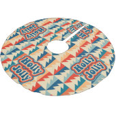 Oranje Retro Groovy Holly Jolly Kerstboom Kerstboom Rok (Gekanteld)