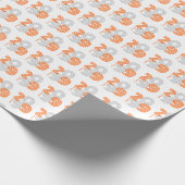 Oranje Retro Grote Nummers Klas van Cadeaupapier (Hoek)
