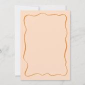 Oranje retro laarzen en bubbelig Vrijgezellenfeest Kaart (Achterkant)