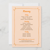 Oranje Retro Laatste Rodeo Cowgirl vrijgezellenfee Kaart (Achterkant)