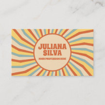 Oranje Retro Line met QR-Visitekaartje