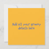 Oranje Retro Luau Hula van een Goede Tijd Uitnodig Kaart (Achterkant)