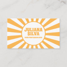 Oranje Retro met QR-Visitekaartje