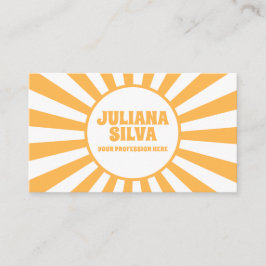 Oranje Retro met QR-Visitekaartje Visitekaartje