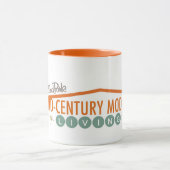 Oranje retro modern mok (Midden)