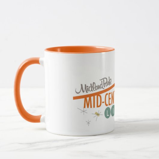 Oranje retro modern mok (Links)