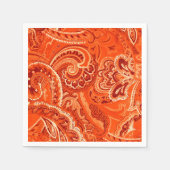 Oranje Retro Paisley Bandanna/Bandana Servetten (Voorkant)