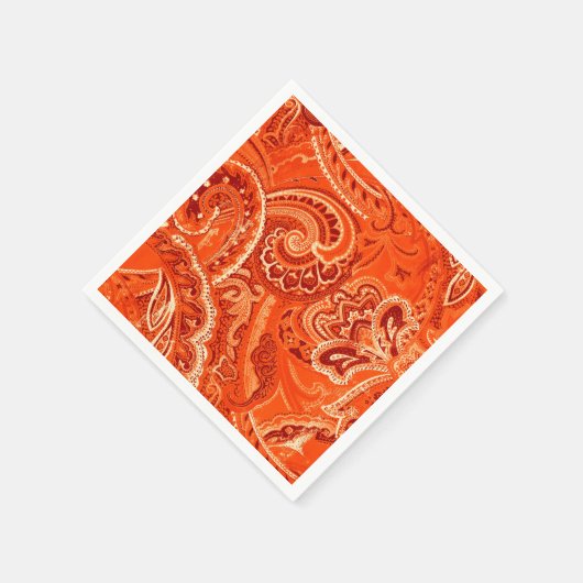 Oranje Retro Paisley Bandanna/Bandana Servetten (Hoek)