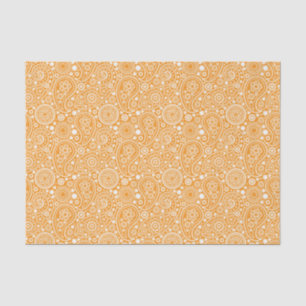 Oranje Retro Paisley Tissuepapier