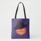 Oranje Retro Pompoen Canvas tas –  Halloween (Voorkant)