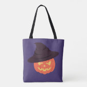 Oranje Retro Pompoen Canvas tas –  Halloween (Achterkant)