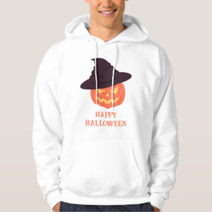 Oranje Retro Pompoen Happy Halloween Hoodie