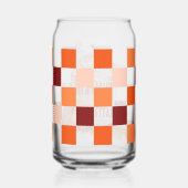 Oranje Retro Pompoen Spice Latte Thanksgiving Blikvorm Glas (Rechts)