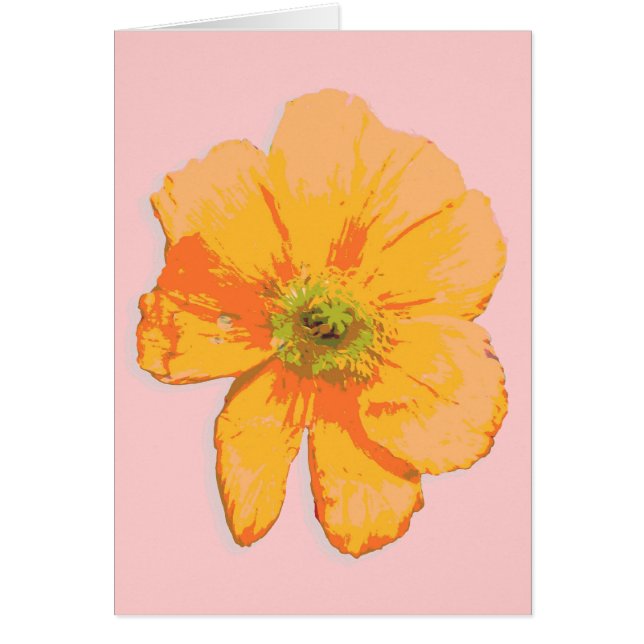 Oranje retro/ PopArt-ventilator (Voorkant)