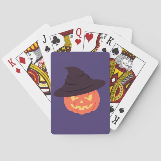 Oranje Retro Pumpkin Poker Kaarten  Hallowen (Achterkant)