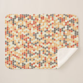 Oranje retro stippen sherpa deken (Voorkant (horizontaal))
