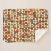 Oranje retro stippen sherpa deken (Voorkant (horizontaal))